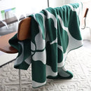 Abstract wavy jacquard imitation cashmere throw blanket living room