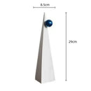 Abstract white and blue geometric triangle ornaments living room decor