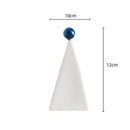 Abstract white and blue geometric triangle ornaments living room decor