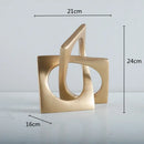 Abstract white ceramic geometric cross square ring bookends living room