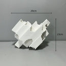 Abstract white decorbites geometric ceramics flower vase living room