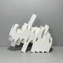 Abstract white decorbites geometric ceramics flower vase living room