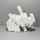 Abstract white decorbites geometric ceramics flower vase living room