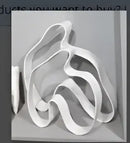 Abstract white decorbites geometric ceramics flower vase living room