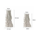 Abstract white irregular trunk fold ceramic vase for living room