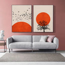 Abstract Winter Landscape Canvas Print