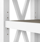 Bush Furniture Key West 66 Inch Bookcase Shiplap Gray White