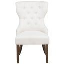 Baney Fabric Upholstered Dining Side Chair Cream and Dark Oak