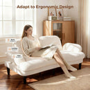 Beige Seventy Nine Inches Futon Sofa Bed Convertible