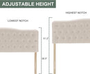 Upholstered Queen Headboard with Adjustable Height and Style