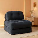 Dark Gray Folding Sofa Bed With Ergonomic Back Support