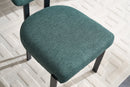 Modern Dining Room Chairs Set of 2, Mid-Century Upholstered Boucle Kitchen Dining Chairs with Black Metal Legs