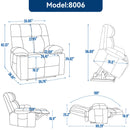Grey Dual Motor Infinite Position Up to 350 LBS Chenille Power Lift Recliner Chair, Heavy Duty Motion Mechanism with 8-Point Vibration Massage and Lumbar Heating, Dual Cup Holders
