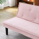 Modern corduroy sofa bed, black/beige/pink, 66 inches