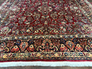 Persian Sarouk Rug 10x10, Square Persian Carpet, Red, Floral, Antique