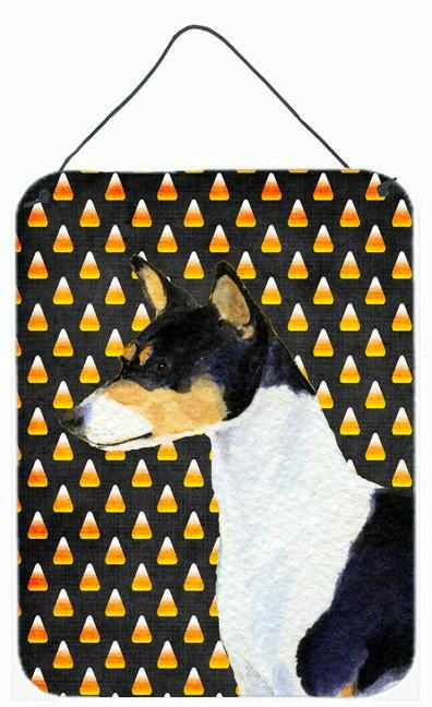 Basenji Candy Corn Halloween Portrait Wall or Door Hanging Prints