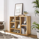 Walker Edison - Open Wooden Open Shelf Bookcase, Freestanding Display Storage Cabinet with 7 Cube Storage Spaces, Floor Standing Bookshelf, Entryway, Living Room Storage Cabinet