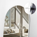 76x34 Arch Full Length Mirror Aluminum Frame For Bedroom