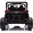 24V Two-Seater Kids Ride On UTV W/Parents Remote Control,Four-Wheel Suspension,Slow Start,Large wheel design,Anti-collision bar,Storage space,Music,USB,Bluetooth,Volume control,LED lights for Kids 3+.