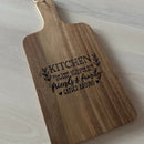Laser Engraved Acacia Wood Cutting Board – Kitchen Decor, Cheeseboard, Gift for Food Lovers