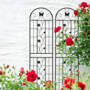 2 Pack Metal Garden Trellis 86.7' x 19.7' Rustproof Trellis for Climbing Plants Outdoor Flower Support Black