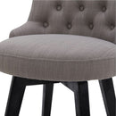Flint Grey Upholstered Swivel Bar Stool 26 Inch Set Of 2
