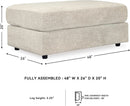 Soletren Oversized Ottoman Off White Modern Furniture