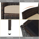 4-Piece Outdoor Rattan Conversation Set with Cushions
