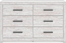 Cayboni Vintage 6 Drawer Dresser With Safety Stop White