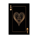 Ace of Hearts - Gold Canvas