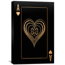 Ace of Hearts - Gold Canvas