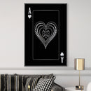 Ace of Hearts - Silver Canvas