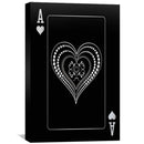 Ace of Hearts - Silver Canvas