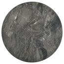 Bradley Round SmartTop End Side Table Smokey Grey and Dark Brown