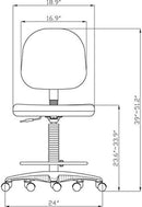Pneumatic Adjustable Office Stool Black Multitask Ergonomic