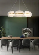 Gold Acrylic Ring Chandelier