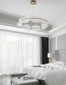Gold Acrylic Ring Chandelier