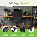 Wave High Back Ergonomic Office Chair Leather Seat