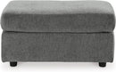 Stairatt Rectangular Gray Upholstered Ottoman Cushioned