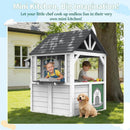 White Cedar All Weather Wood Playhouse With Dutch Door