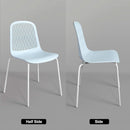 Armless Modern Chairs With Metal Legs Set Of 4 For Dining