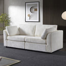 modular sofa whiten chenille fabric,  simple and grand, the seat and back is very soft. this is also a KNOCK DOWN sofa