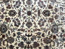 Indo Persian Rug 9x12, Allover Floral Pattern, Ivory & Green, Traditional Oriental Carpet