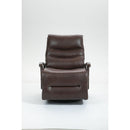 Swivel Rocker Recliner Power Glider Chair with Solid Wood Armrests - Extra Wide Reclining Sofa Chair Upholstered Faux Leather Living Room Single Sofa 350 lbs