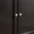 Palladia Library With Doors Bookcase Wind Oak 29 Inch Wide