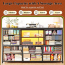 12 Drawer Long Dresser With LED Lights And Built In Power Outlet For Bedroom Storage