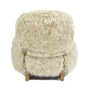 Enchante - New Zealand Sheepskin Accent Arm Chair - Taupe / Natural