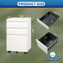 3 Drawer Mobile File Cabinet With Lock Under Desk Metal Office File Cabinet For Legal Letter A4 Files