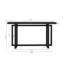 59' Narrow Console Table - MDF Entryway Sofa Table for Hallway, Living Room, Foyer with Space-Saving Design