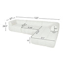 122' Modern L-Shaped Sectional Sofa with High-Density Fully Compressed Sponge and Chaise Lounge, 2-Piece Set, Fully Assembled Right Hand Facing, Perfect for Living Room, Lounge